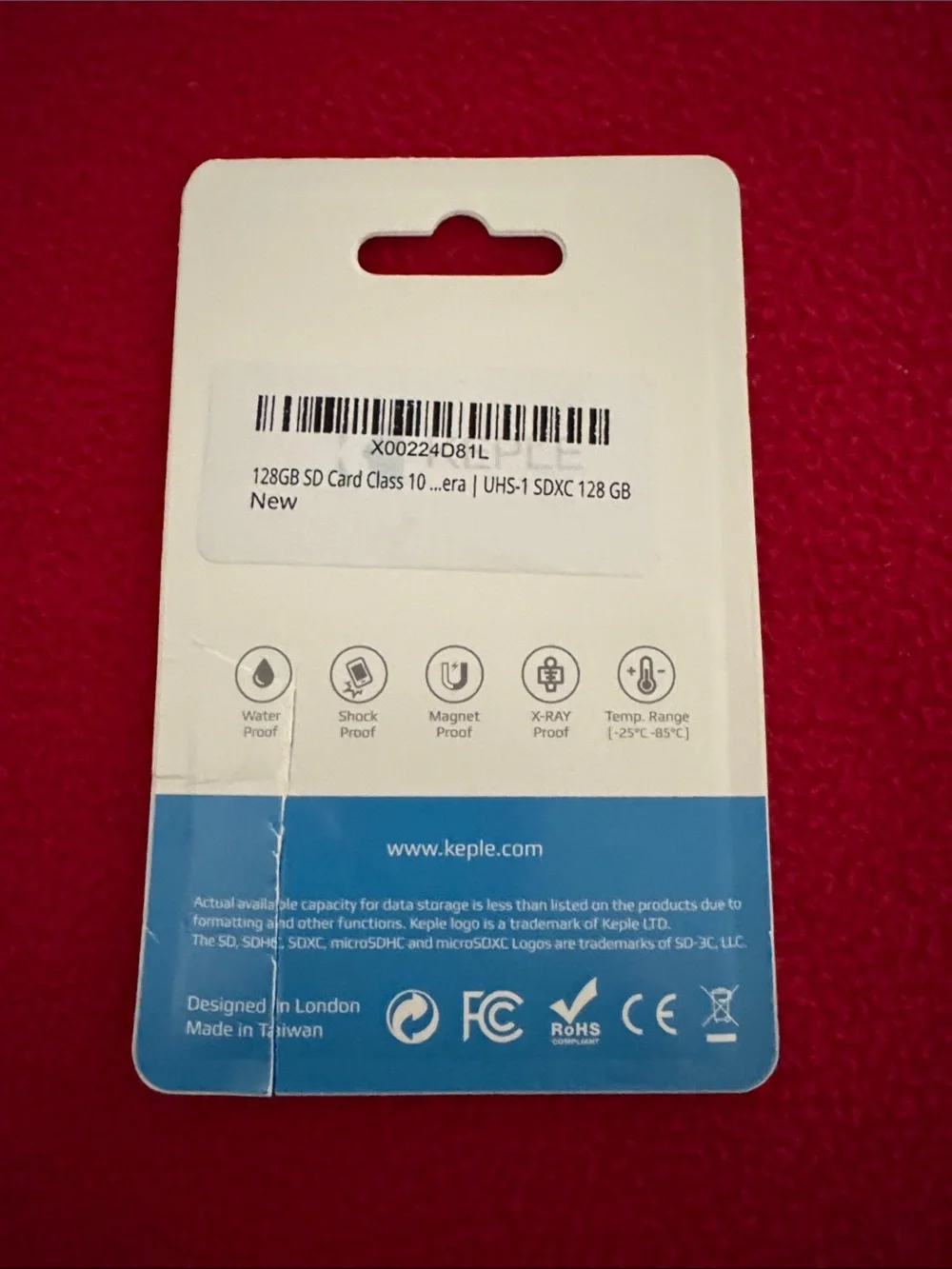 Keple 128GB Blue SDXC Memory Card - Reliable High-Speed Storage